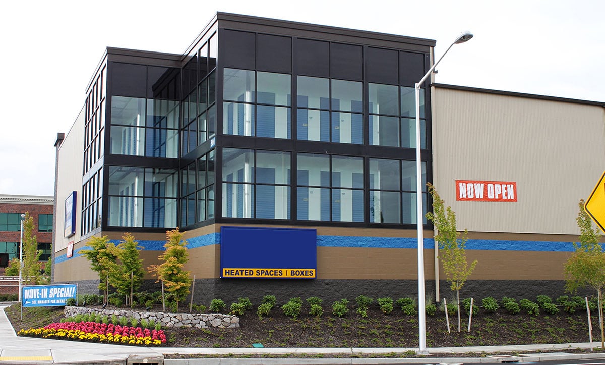 Exterior of multi-story commercial storage units