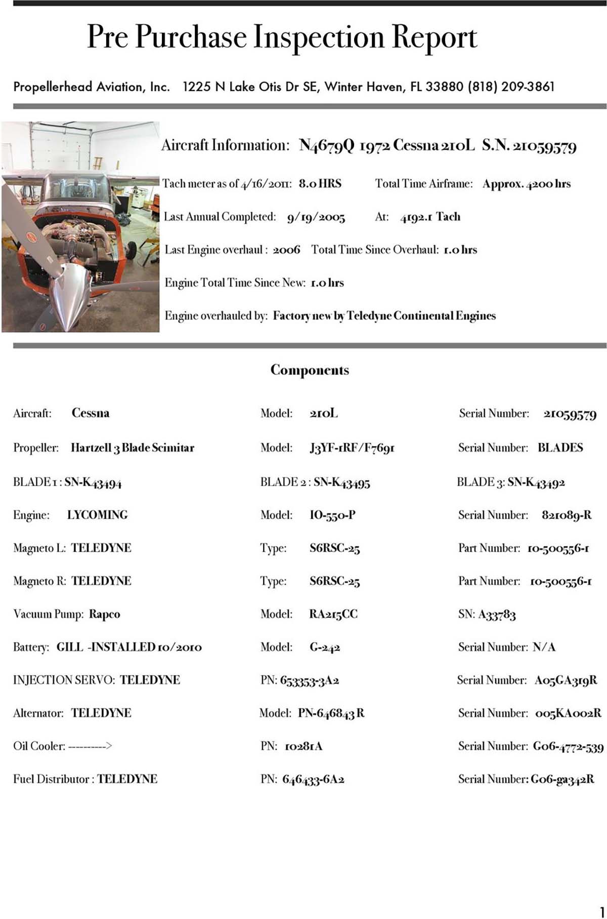 Pre Purchase Inspection Report