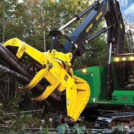Large commercial logging machinery financed by commercial equipment leasing