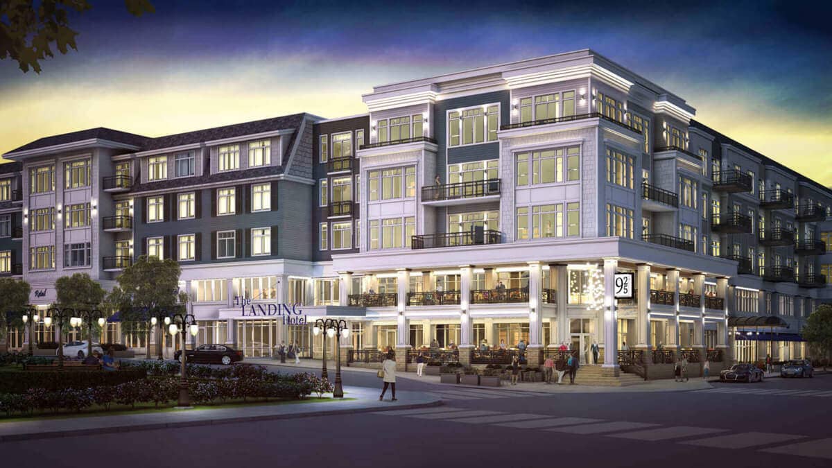 3D rendering of a mixed use property